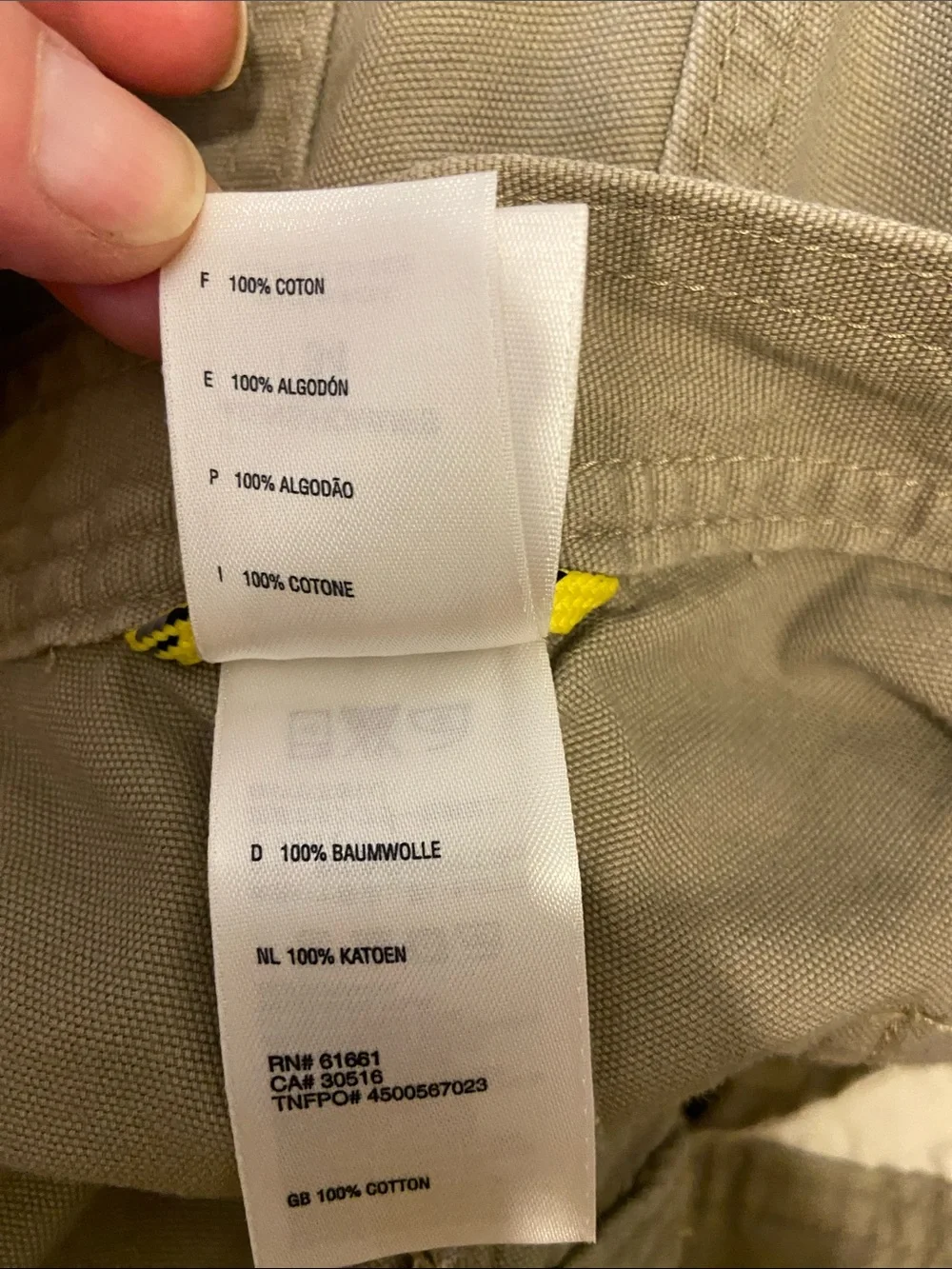 The North Face Men's Khaki Cargo Outdoor Hiking Camping Pants Size 34